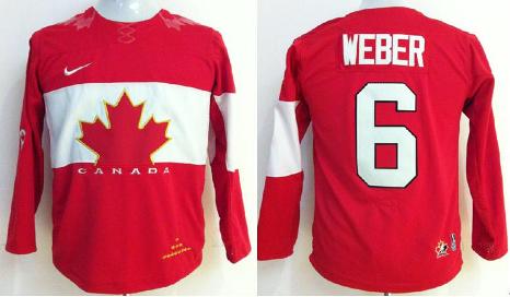 Kids 2014 Winter Olympics Canada Team 6 Shea Weber Red Hockey Jerseys For Sale