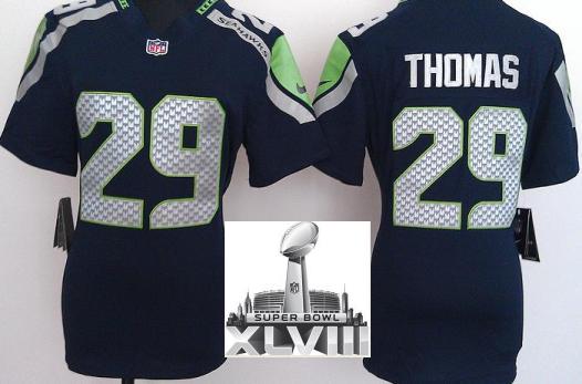 Cheap Women Nike Seattle Seahawks 29 Earl Thomas Blue 2014 Super Bowl XLVIII NFL Jerseys