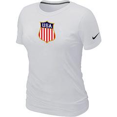 Cheap Women Nike Team USA Hockey Winter Olympics KO Collection Locker Room T-Shirt white