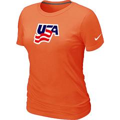 Cheap Women Nike USA Graphic Legend Performance Collection Locker Room T-Shirt orange