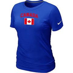 Cheap Women Nike 2014 Olympics Canada Flag Collection Locker Room T-Shirt blue