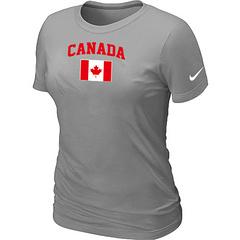 Cheap Women Nike 2014 Olympics Canada Flag Collection Locker Room T-Shirt light grey