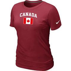 Cheap Women Nike 2014 Olympics Canada Flag Collection Locker Room T-Shirt red