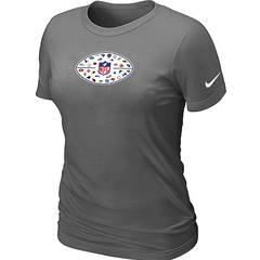 Cheap Women Nike NFL 32 Teams Logo Collection Locker Room T-Shirt grey