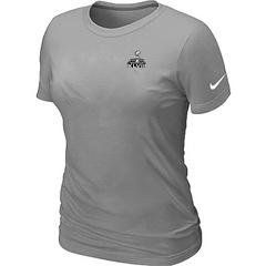 Cheap Women Nike Seattle Seahawks Super Bowl XLVIII Champions Trophy Collection Locker Room T-Shirt light grey