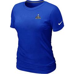 Cheap Women Nike Seattle Seahawks Super Bowl XLVIII Champions Trophy Collection Locker Room T-Shirt blue
