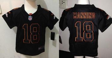 Baby Nike Denver Broncos 18 Peyton Manning Black NFL Jerseys For Cheap