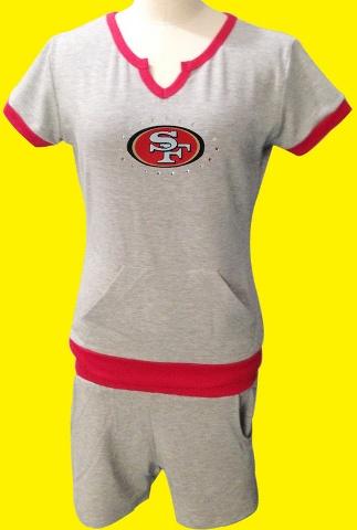 Cheap Women Nike San Francisco 49ers Grey NFL Sport Suit