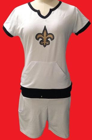 Cheap Women Nike New Orleans Saints White NFL Sport Suit