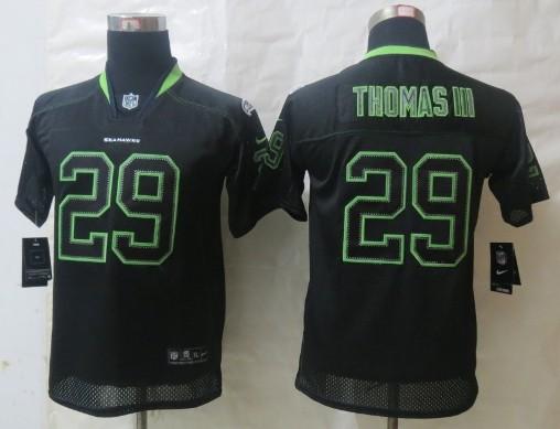 Kids Nike Seattle Seahawks 29 Earl Thomas III Lights Out Black Elite NFL Jersey Cheap