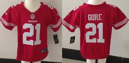 Baby Nike San Francisco 49ers 21 Frank Gore Red NFL Jersey For Cheap