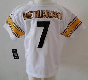Baby Nike Pittsburgh Steelers 7 Ben Roethlisberger White NFL Jersey For Cheap