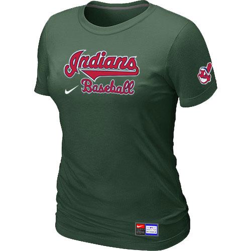 Cheap Women Nike Cleveland Indians D.Green Short Sleeve Practice MLB T-Shirt