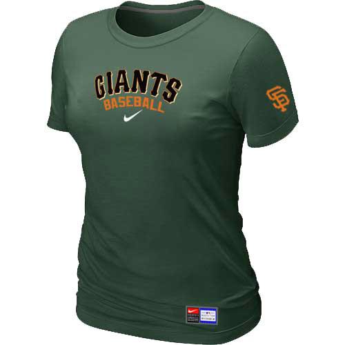 Cheap Women Nike San Francisco Giants D.Green Short Sleeve Practice MLB T-Shirt