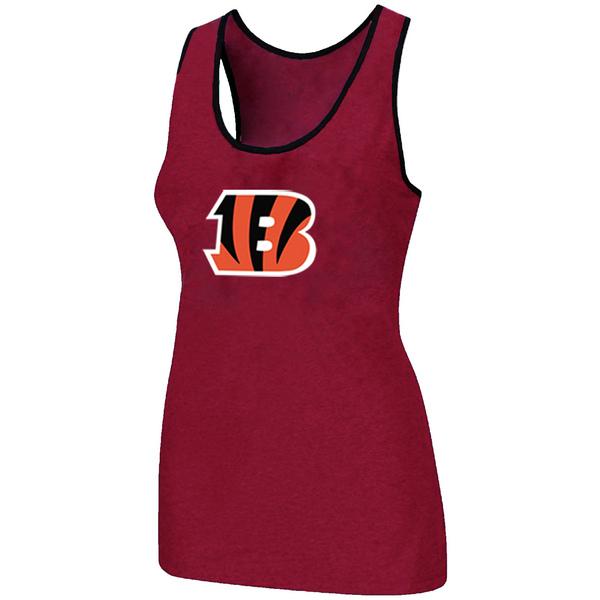 Cheap Women Nike NFL Cincinnati Bengals Ladies Big Logo Tri-Blend Racerback stretch Tank Top Red