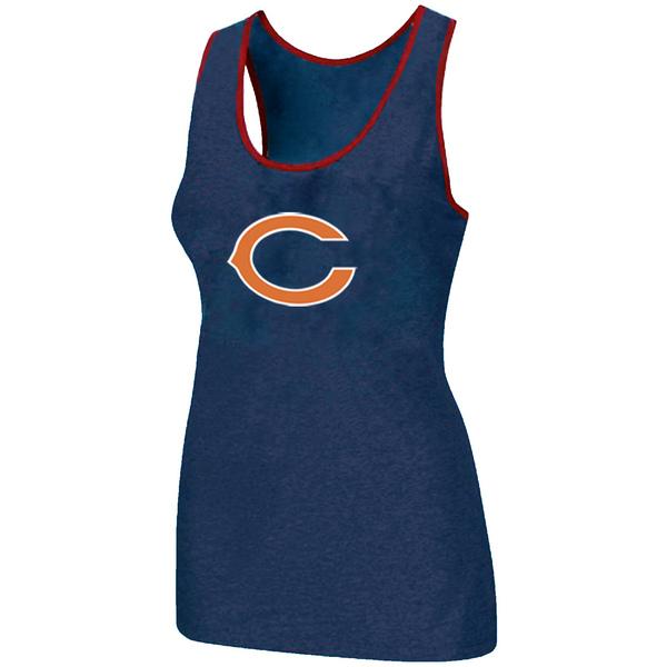Cheap Women Nike NFL Chicago Bears Ladies Big Logo Tri-Blend Racerback stretch Tank Top Blue