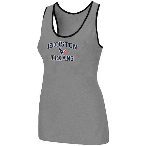 Cheap Women Nike NFL Houston Texans Heart & Soul Tri-Blend Racerback stretch Tank Top L.grey