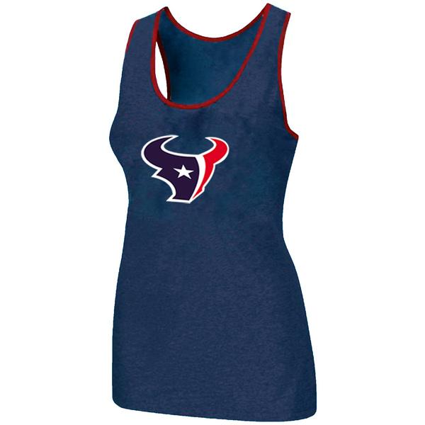 Cheap Women Nike NFL Houston Texans Ladies Big Logo Tri-Blend Racerback stretch Tank Top Blue