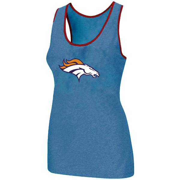 Cheap Women Nike NFL Denver Broncos Ladies Big Logo Tri-Blend Racerback stretch Tank Top L.Blue
