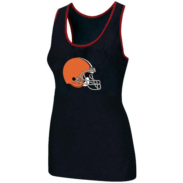 Cheap Women Nike NFL Cleveland Browns Ladies Big Logo Tri-Blend Racerback stretch Tank Top Black