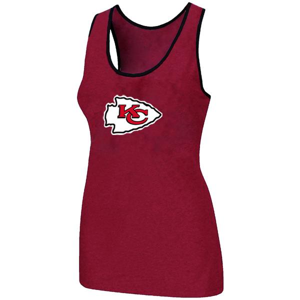 Cheap Women Nike NFL Kansas City Chiefs Ladies Big Logo Tri-Blend Racerback stretch Tank Top Red
