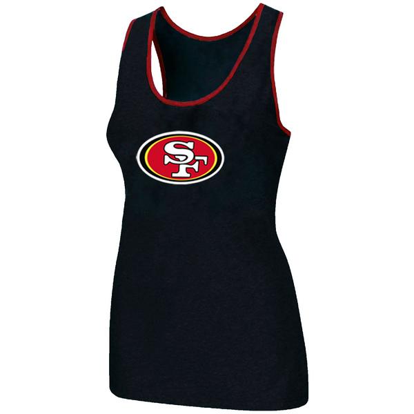 Cheap Women Nike NFL San Francisco 49ers Ladies Big Logo Tri-Blend Racerback stretch Tank Top Black