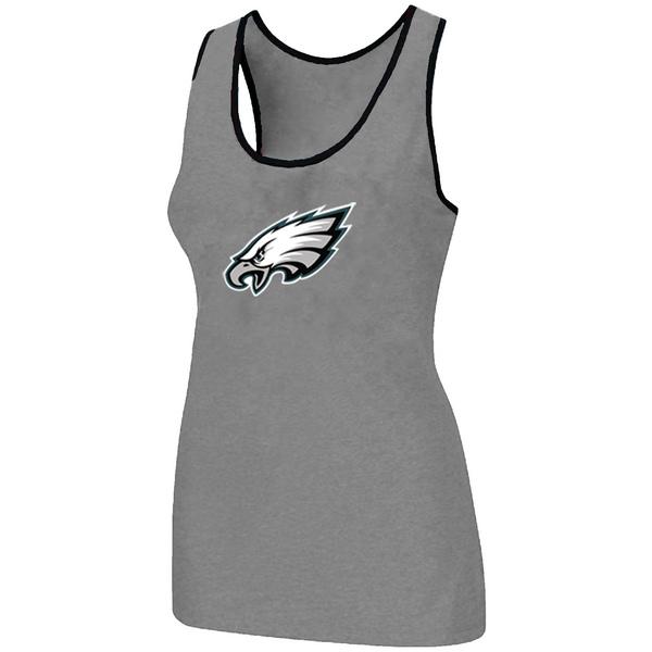 Cheap Women Nike NFL Philadelphia Eagles Ladies Big Logo Tri-Blend Racerback stretch Tank Top L.grey