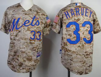 Kids New York Mets 33 Matt Harvey 2014 Camo Cool Base MLB Jersey Cheap