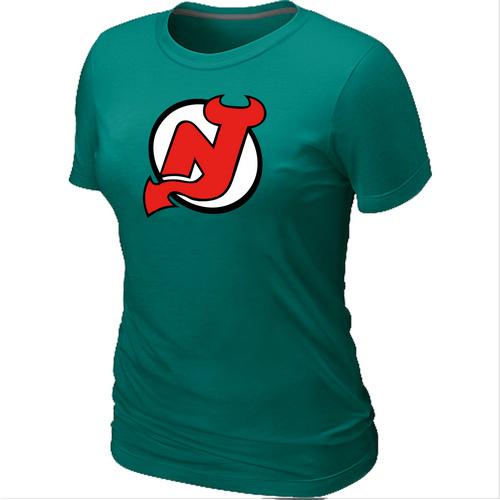 Cheap Women New Jersey Devils Big & Tall Logo L.Green NHL T-Shirt