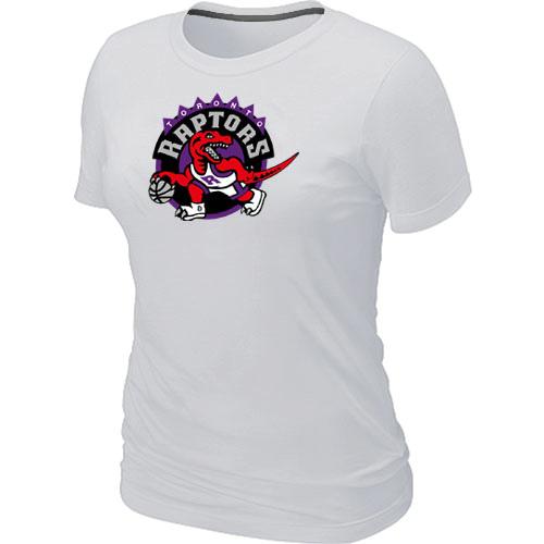 Cheap NBA Toronto Raptors Big & Tall Primary Logo White Women's T-Shirt
