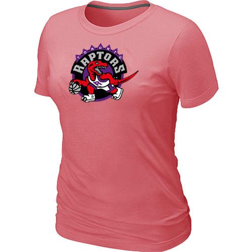 Cheap NBA Toronto Raptors Big & Tall Primary Logo Pink Women's T-Shirt