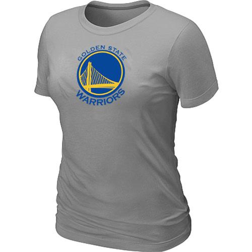 Cheap NBA Golden State Warriors Big & Tall Primary Logo L.Grey Women's T-Shirt