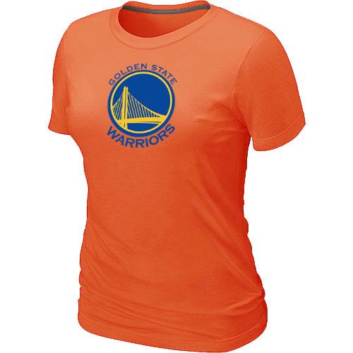 Cheap NBA Golden State Warriors Big & Tall Primary Logo Orange Women's T-Shirt