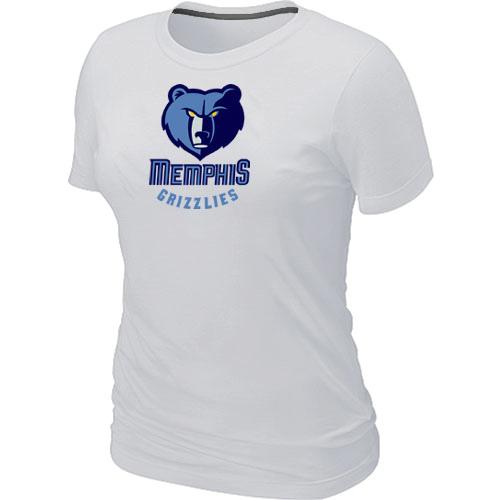 Cheap NBA Memphis Grizzlies Big & Tall Primary Logo White Women's T-Shirt