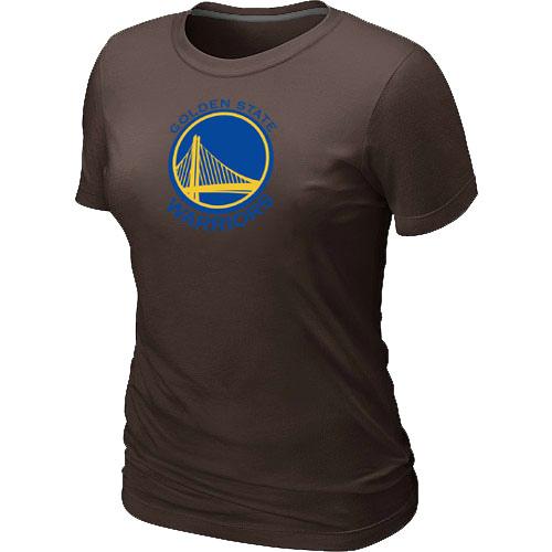 Cheap NBA Golden State Warriors Big & Tall Primary Logo Brown Women's T-Shirt