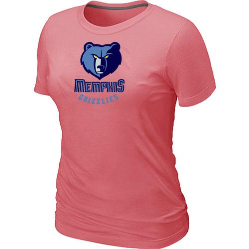 Cheap NBA Memphis Grizzlies Big & Tall Primary Logo Pink Women's T-Shirt