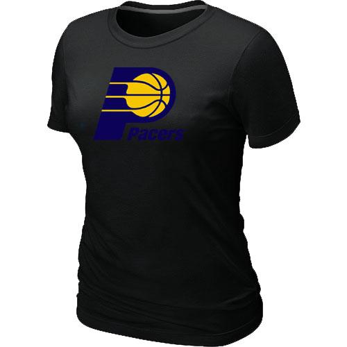 Cheap NBA Indiana Pacers Big & Tall Primary Logo Black Women's T-Shirt