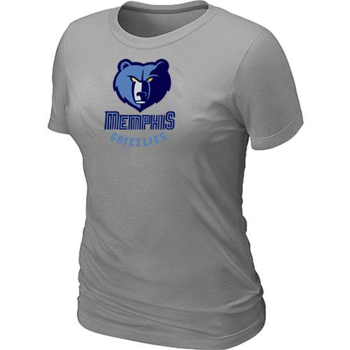 Cheap NBA Memphis Grizzlies Big & Tall Primary Logo L.Grey Women's T-Shirt