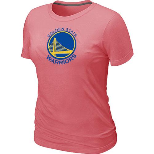 Cheap NBA Golden State Warriors Big & Tall Primary Logo Pink Women's T-Shirt