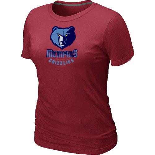 Cheap NBA Memphis Grizzlies Big & Tall Primary Logo Red Women's T-Shirt