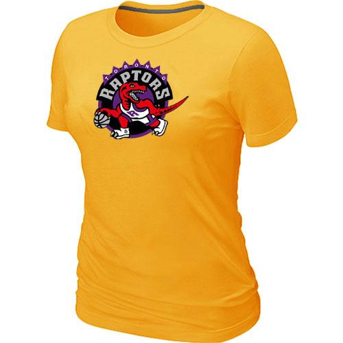 Cheap NBA Toronto Raptors Big & Tall Primary Logo Yellow Women's T-Shirt