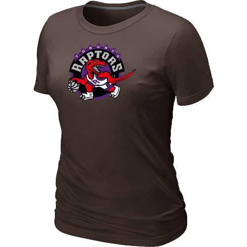 Cheap NBA Toronto Raptors Big & Tall Primary Logo Brown Women's T-Shirt