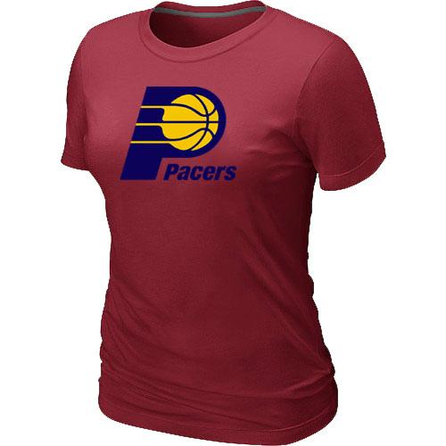 Cheap NBA Indiana Pacers Big & Tall Primary Logo Red Women's T-Shirt
