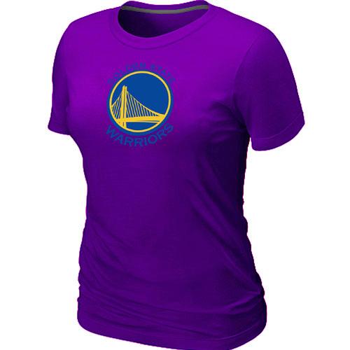 Cheap NBA Golden State Warriors Big & Tall Primary Logo Purple Women's T-Shirt