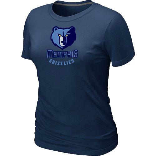 Cheap NBA Memphis Grizzlies Big & Tall Primary Logo D.Blue Women's T-Shirt