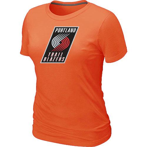 Cheap NBA Portland Trail Blazers Big & Tall Primary Logo Orange Women's T-Shirt