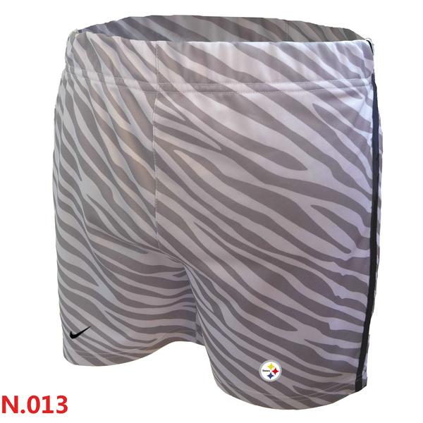 Cheap NFL Pittsburgh Steelers Nike Embroidered team logo women Zebra stripes Shorts