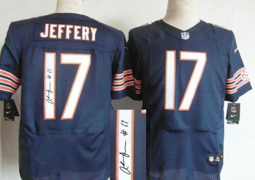 Nike Chicago Bears 17 Alshon Jeffery Blue Signed Elite NFL Jerseys Cheap