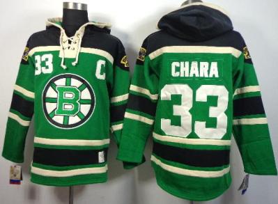 Boston Bruins 33 Zdeno Chara Green Lace-Up NHL Jersey Hoodie Cheap