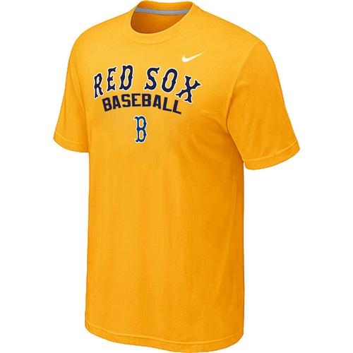 Nike MLB Boston Red Sox 2014 Home Practice T-Shirt - Yellow Cheap